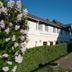 Land-Gut-Hotel Burgblick in Bad Münster am Stein-Ebernburg with flowering tree and hedge-lined driveway