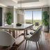 The Ritz-Carlton Orlando Grande Lakes dining room with lake view and modern chairs