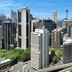 Sydney skyline view from The York by Swiss-Belhotel, with high-rise buildings and a clear blue sky.