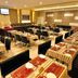 Hotel Vijay Parkinn, Gandhipuram, Coimbatore breakfast dining hall with set tables and chairs