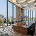 Hilton Saigon meeting room with floor-to-ceiling city and river views in Ho Chi Minh City