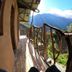 Salkantay Hostel Chaullay terrace with mountain and valley views in Santa Teresa