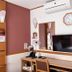 Toyoko Inn Fukushima-eki Higashi-guchi No 2 room with TV, desk, mirror and wall clock