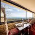 Le Palais d'Aglaé, Hôtel de Charme in Gordes dining room with panoramic valley view