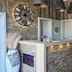 Hotel am Kurpark in Bad Lauterberg reception desk with stone wall and hanging lamps