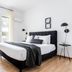Central Cozy Apartments in Plaka by Upst, Athens bedroom with king bed, balcony door and floor mirror