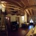 Residence Ruetoreif in Gressoney-Saint-Jean: rustic loft-style room with wooden mezzanine and ladder