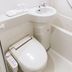 HOTEL AZ Fukuoka Amagi Inter bathroom with toilet, sink, and bathtub in Asakura