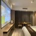 Anyi 158 Hotel Renming Park in Chengdu guest room with bed, projector screen and seating area