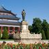 Yanjiang East Garden Inn in Guangzhou with a traditional Chinese pavilion and statue garden
