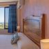 Hotel El Mirador in Puerto Escondido room with king bed and ocean view through large window