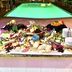 A Place In The Sun - Adults Only in Palm Springs: illuminated poolside buffet beside a glowing pool at night