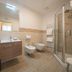 Hotel San Pancrazio bathroom in Trescore Balneario with walk-in shower, bidet, and vanity