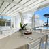 Female Resort, San Felice Circeo: bright dining area with glass walls and pool view