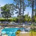 Private Apartments at Picture Point Noosa in Noosa Heads, balcony view of pool and palm trees