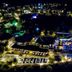 Akay Garden Family Club, Ildir: aerial night view of illuminated resort pools and buildings