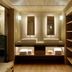 The Westin Miyako Kyoto bathroom with dual sinks, walk-in shower, and open shelving in Kyoto