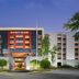 Hyatt Place Atlanta/Alpharetta/North Point Mall exterior in Alpharetta with landscaped entrance at dusk