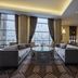 Hilton Suites Jabal Omar Makkah lounge seating area with city view in Mecca