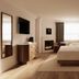 Metcalfe Montreal guest room in Montreal with a bed, fireplace, and window seating