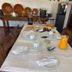 Monte das Palmeiras in Ferreira do Alentejo: breakfast table with pastries, coffee, juice, and tableware