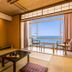 Ooedo Onsen Monogatari Kaike in Yonago, tatami room with ocean view through large window