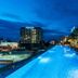 Rooftop infinity pool at SureStay Plus by Best Western T Pattaya in Chonburi with city views at dusk