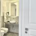 Le Muraine bathroom in Bergamo with walk-in shower, vessel sink and bidet