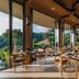 Mandarava Resort And Spa, Karon Beach restaurant with open sides and tropical mountain views