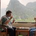 Sierra Homestay in Ninh Binh guests dining by a large window with mountain views