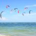 Kitesurfers over turquoise sea at 7Stones Boracay, Boracay