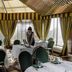 Best Western Aberavon Beach Hotel in Port Talbot dining room with set tables and striped curtains