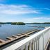 Margaritaville Lake Resort Lake of the Ozarks balcony overlooking the lake and docks in Osage Beach