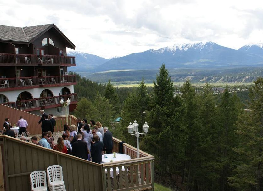 Rocky Mountain Springs Lodge in Radium Hot Springs with mountain view and outdoor terrace gathering