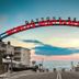 Studio 1 Motel in Daytona Beach with a view toward the beach and World’s Most Famous Beach arch