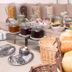 Parkhotel Lippstadt breakfast buffet with bread rolls, jams, cereals and condiments in Lippstadt