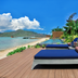 An Lam Retreats Ninh Van Bay in Thon Dam Van, beachfront deck with loungers and infinity pool