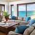 Zemi Beach House, Shoal Bay ocean-view suite with balcony and seating area