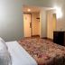 Red Carpet Inn - New Brunswick guest room with bed, TV, dresser, and open closet area