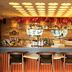 Nobu Hotel Marbella bar with glowing ceiling lights and red foliage accents in Marbella