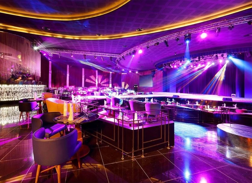 Grand Palladium Kantenah Resort & Spa in Akumal nightclub with purple lighting and dance floor