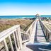 Barrier Island Station in Duck: wooden boardwalk to the beach with ocean views
