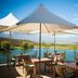 Asara Wine Estate & Hotel in Stellenbosch: terrace dining with pool and vineyard views