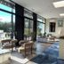 Hôtel des Eaux, Aix-les-Bains lobby with modern seating and large windows