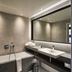 Llanerch Vineyard Hotel, Pontyclun: modern bathroom with bathtub, sink vanity and large mirror