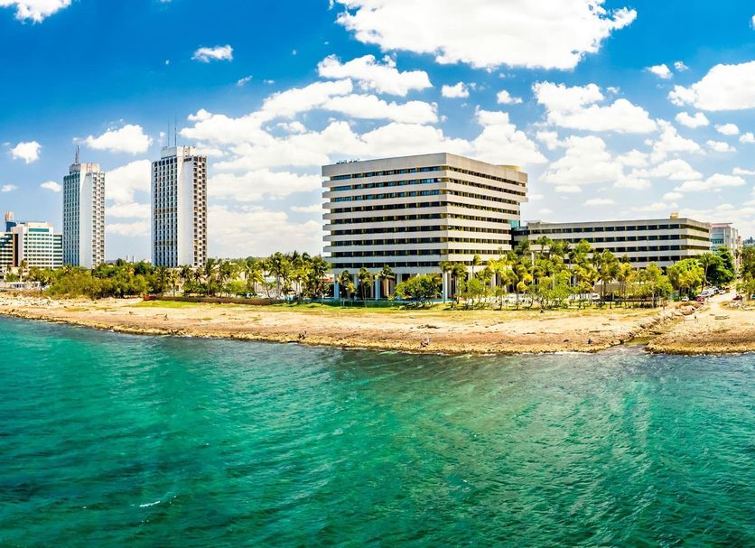Melia Habana in Havana waterfront hotel with ocean views and high-rise towers