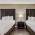 Clarion Inn & Suites Florence - Darlington guest room with two queen beds and a bedside lamp