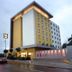 Hb Córdoba hotel exterior in Córdoba with modern facade and illuminated entrance at dusk