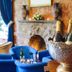 Tre-Ysgawen Hall & Spa in Llangefni: ornate champagne bucket with bottles in a cozy lounge