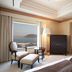 JR Hotel Clement Takamatsu room with bay view, window seating, and two beds in Takamatsu